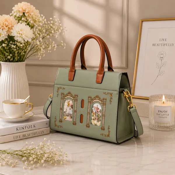 Sage_Green_Pu_Non_Leather_Handbag_For_Women