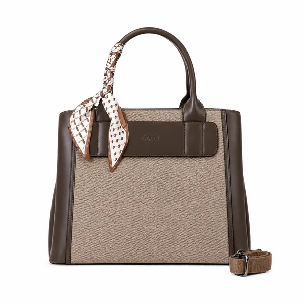 Brown_Pu_Non_Leather_Tote_Handbag_For_Women