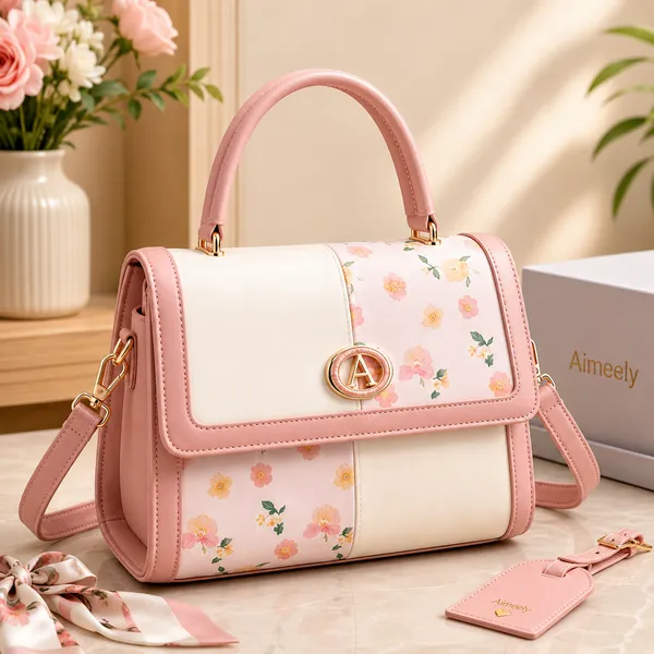 Pink_Pu_Non_Leather_Handbag_For_Women