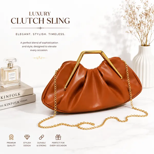 Brown_Pu_Non_Leather_Clutch_Sling_Bag_For_Women