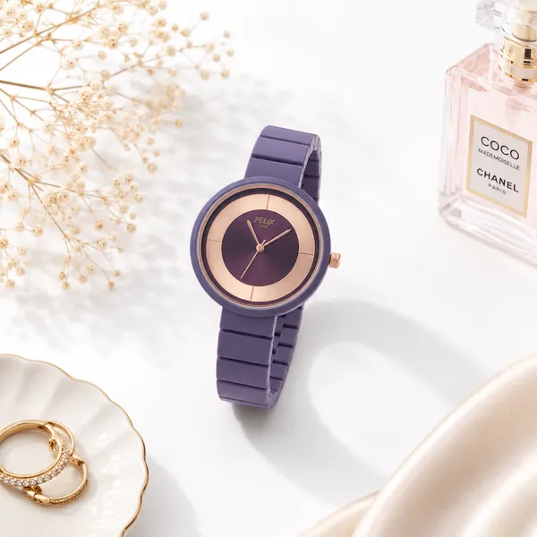 Purple_Mat_Finish_Metal_Watch_For_Women
