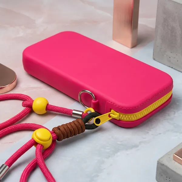 Hot_Pink_Silicone_Phone_Pouch_For_Women