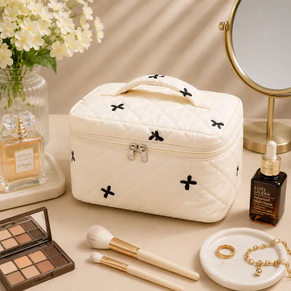Ivory_Fabric_Makeup_Bag_For_Women