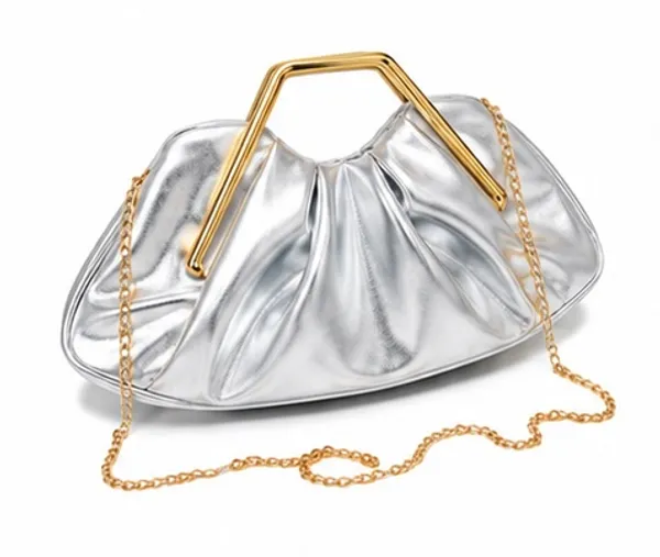 Silver_Pu_Non_Leather_Clutch_Handbag_For_Women