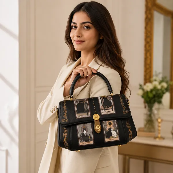 Black_Pu_Non_Leather_Handbag_For_Women