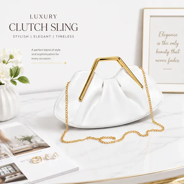 White_Pu_Non_Leather_Clutch_Sling_Bag_For_Women