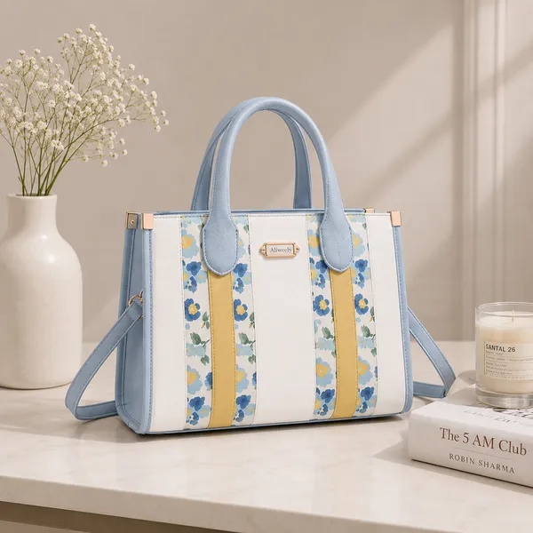 Blue_Pu_Non_Leather_Tote_Bag_For_Women