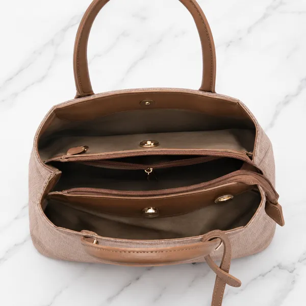 Beige_Pu_Non_Leather_Tote_Handbag_For_Women