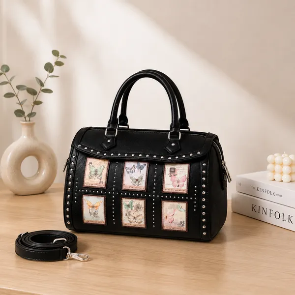 Black_Pu_Non_Leather_Handbag_For_Women
