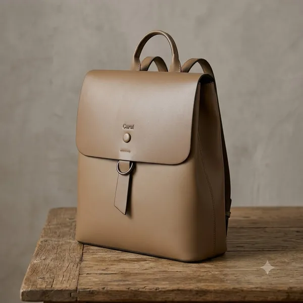 Brown_Pu_Non_Leather_Backpack_For_Women