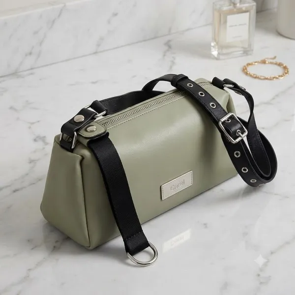 Olive_Green_Pu_Non_Leather_Shoulder_Bag_For_Women