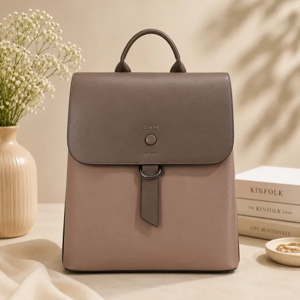 Brown_Pu_Non_Leather_Backpack_For_Women