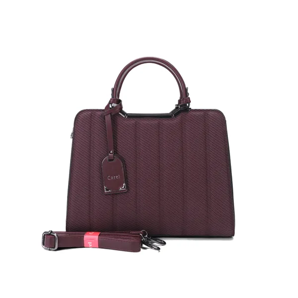 Burgundy_Pu_Non_Leather_Handbag_For_Women