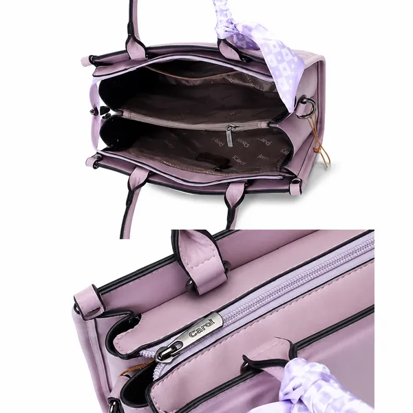 Lavender_Pu_Non_Leather_Tote_Handbag_For_Women