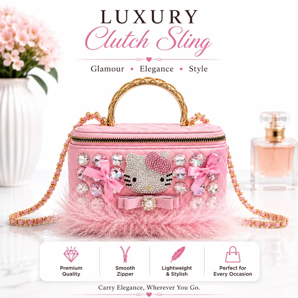 Pink_Pu_Non_Leather_Clutch_Sling_Bag_For_Women