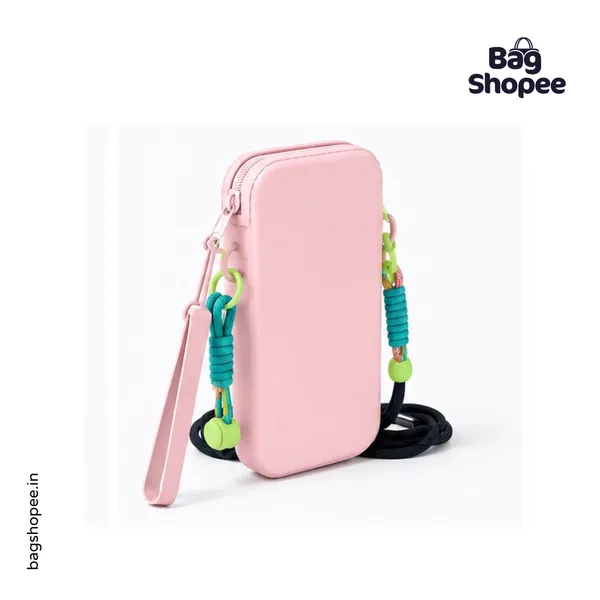 Pink_Silicone_Phone_Pouch_For_Women