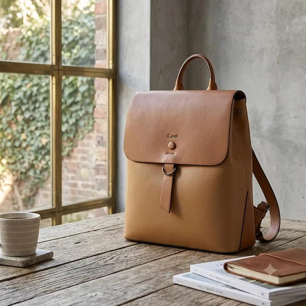 Brown_Pu_Non_Leather_Backpack_For_Women