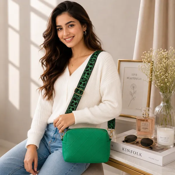 Green_Mati_Fabric_Crossbody_Bag_For_Women