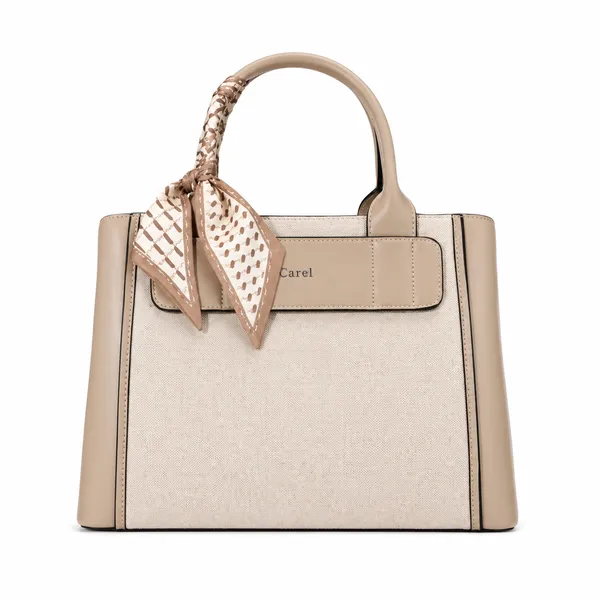 Beige_Pu_Non_Leather_Tote_Handbag_For_Women