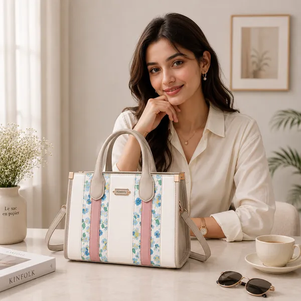 White_Pu_Non_Leather_Handbag_For_Women