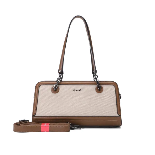 Beige_Pu_Non_Leather_Shoulder_Bag_For_Women