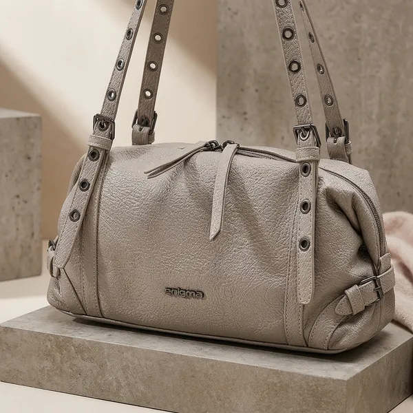 Grey_Pu_Leather_Handbag_For_Women