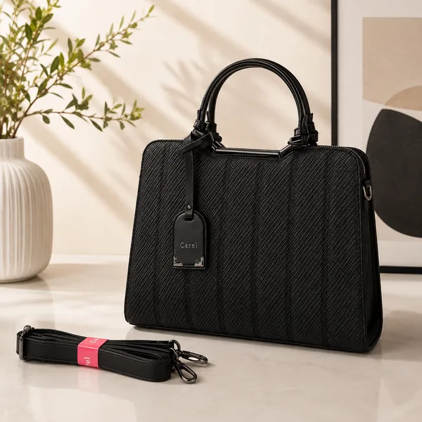 Black_Pu_Non_Leather_Briefcase_Bag_For_Women