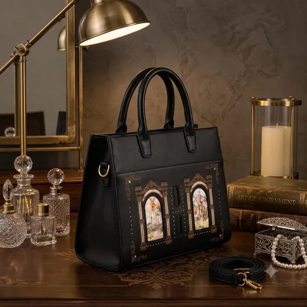 Black_Pu_Non_Leather_Handbag_For_Women