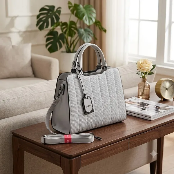 White_Pu_Non_Leather_Handbag_For_Women