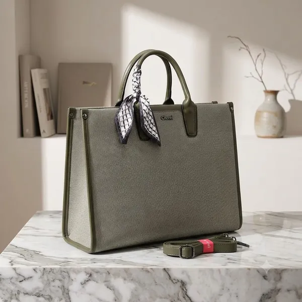 Olive_Green_Pu_Non_Leather_Tote_Handbag_For_Women