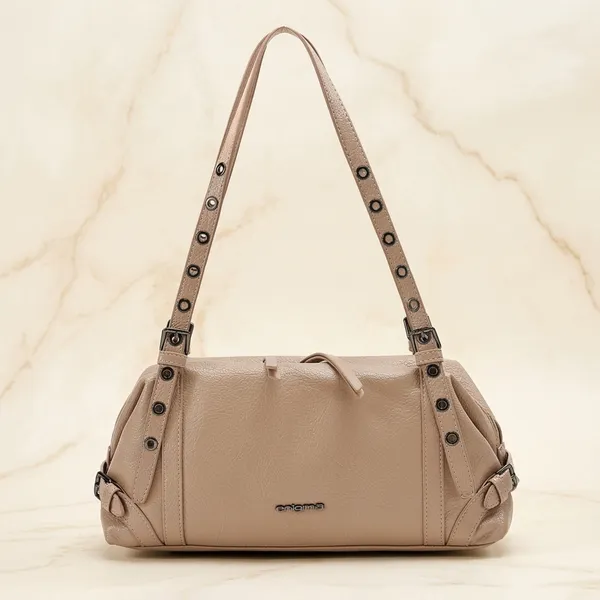 Beige_Pu_Leather_Handbag_For_Women