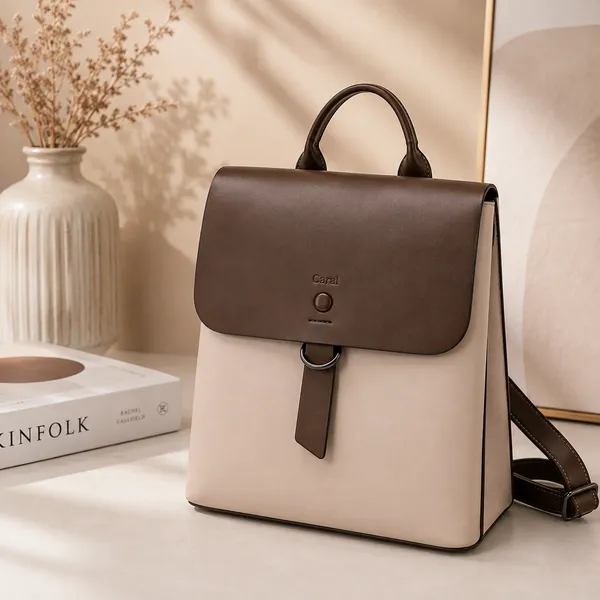 Brown_Pu_Non_Leather_Backpack_For_Women