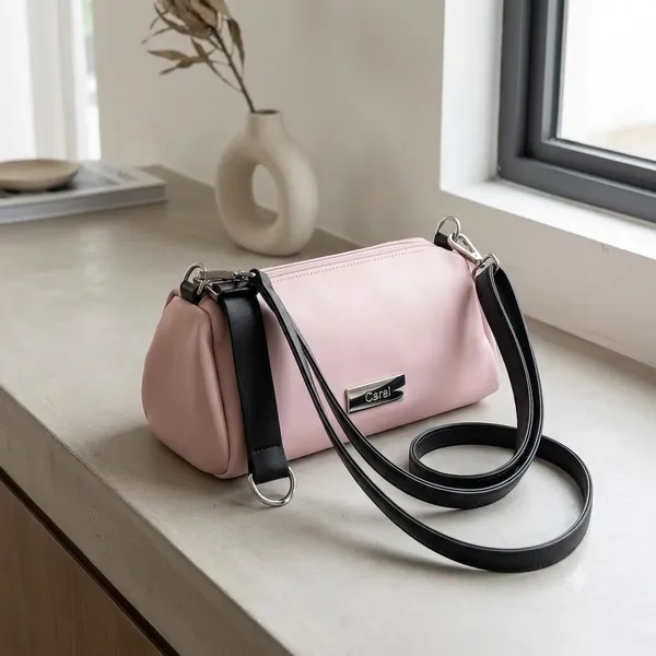 Pink_Pu_Non_Leather_Crossbody_Bag_For_Women
