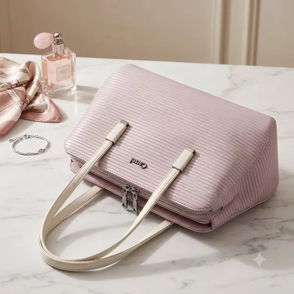 Canal_Pink_Pu_Non_Leather_Tote_Handbag_For_Women