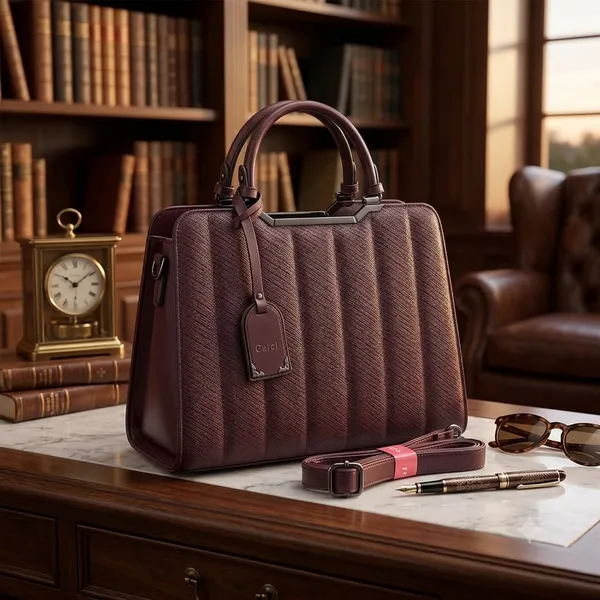 Burgundy_Pu_Non_Leather_Handbag_For_Women