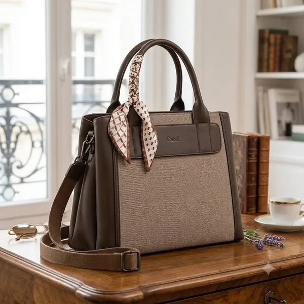 Brown_Pu_Non_Leather_Tote_Handbag_For_Women