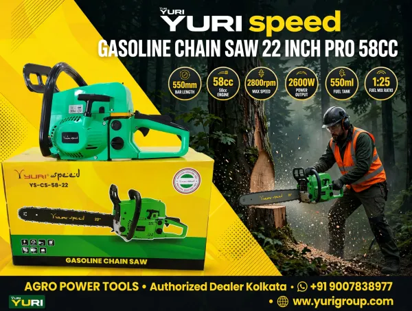 YURI_SPEED_GREEN_58CC_GASOLINE_CHAINSAW_WITH_22_INCH_BAR