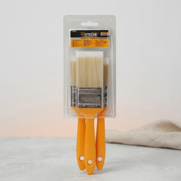 HOTECHE_3-PIECE_MULTI_FIBER_BRUSH_SET_WITH_ORANGE_HANDLES