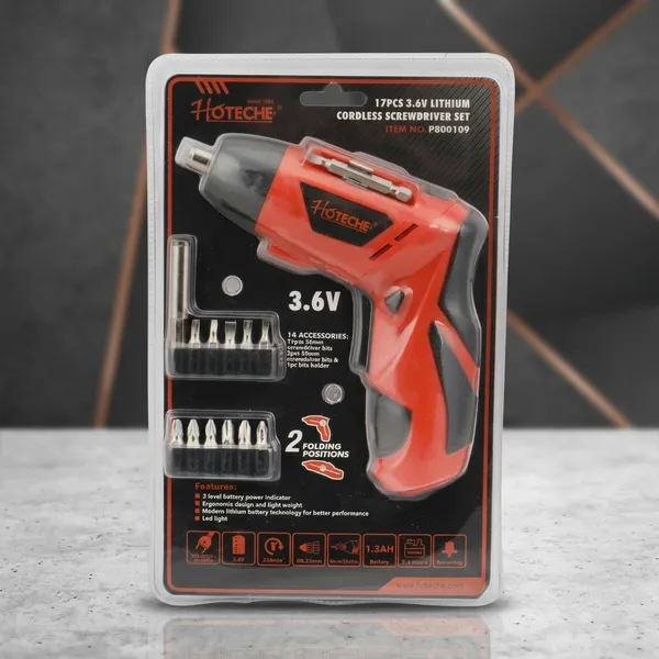 HOTECHE_17PCS_3.6V_LITHIUM_CORDLESS_SCREWDRIVER_SET