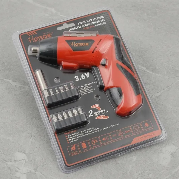 HOTECHE_17PCS_3.6V_LITHIUM_CORDLESS_SCREWDRIVER_SET