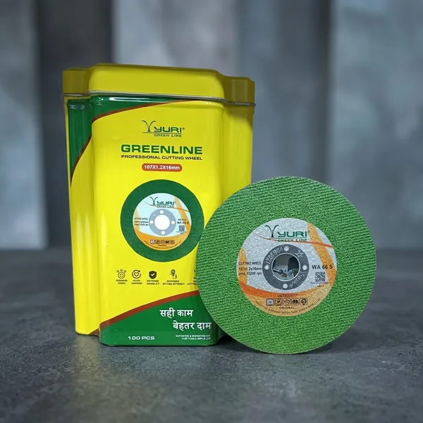 YURI_GREENLINE_PROFESSIONAL_METAL_CUTTING_WHEEL_107X1.2X16MM_(PACK_OF100_PCS)
