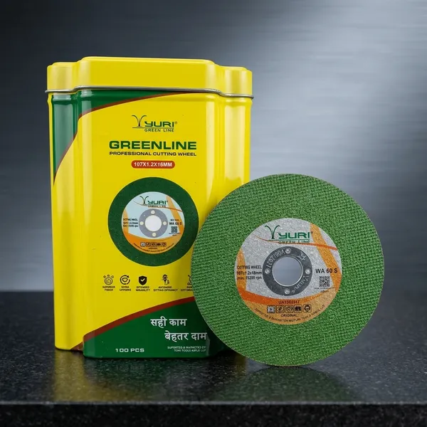 YURI_GREENLINE_PROFESSIONAL_METAL_CUTTING_WHEEL_107X1.2X16MM_(PACK_OF100_PCS)