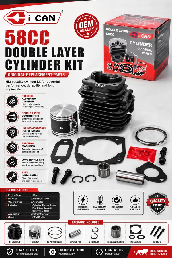 ICAN_58CC_DOUBLE_LAYER_CYLINDER_KIT_FOR_CHAINSAW