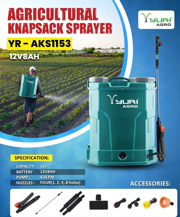 YURI_AGRO_YR-AKS1153_16L_12V_AGRICULTURAL_BATTERY_KNAPSACK_SPRAYER