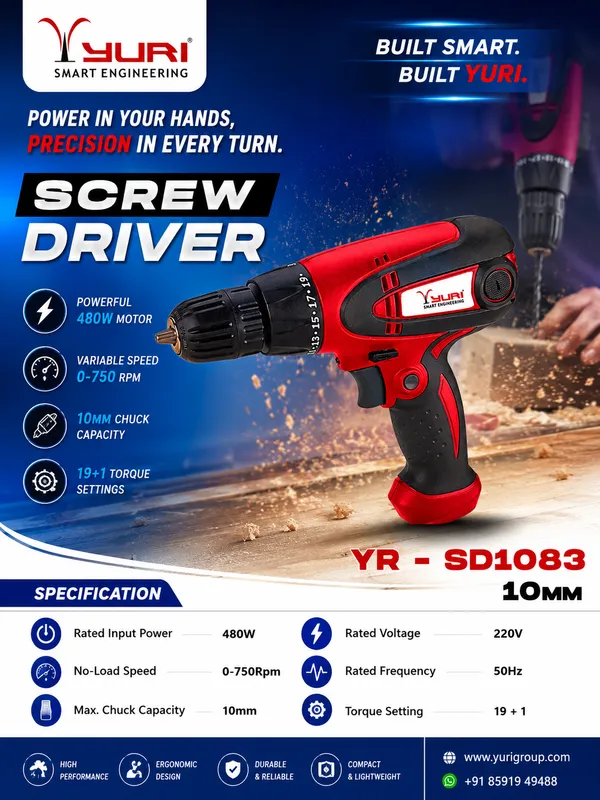 YURI_YR-SD1083_10MM_CORDLESS_SCREWDRIVER_480W_ELECTRIC_DRILL_MACHINE