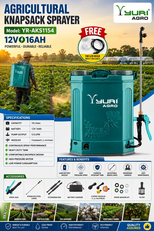 YURI_AGRO_YR-AKS1154_16L_BATTERY_OPERATED_AGRICULTURAL_KNAPSACK_SPRAYER_HEAVY_DUTY