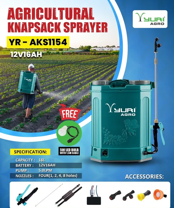 YURI_AGRO_YR-AKS1154_16L_BATTERY_OPERATED_AGRICULTURAL_KNAPSACK_SPRAYER_HEAVY_DUTY