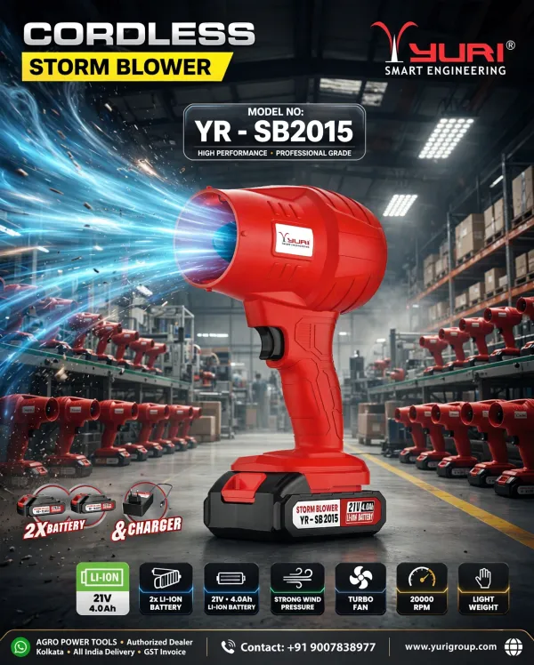 YURI_21V_YR-SB2015_CORDLESS_STORM_BLOWER_WITH_2_BATTERIES_AND_CHARGER