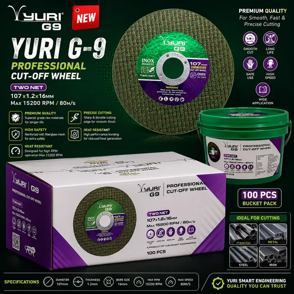 YURI_G-9__4_INCH_PROFESSIONAL_CUT-OFF_WHEEL_(PACK_OF_100)