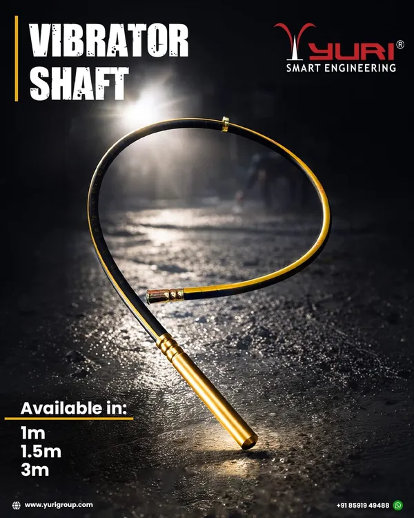 YELLOW_FLEXIBLE_CONCRETE_VIBRATOR_SHAFT_FOR_CONSTRUCTION_1.5METRE